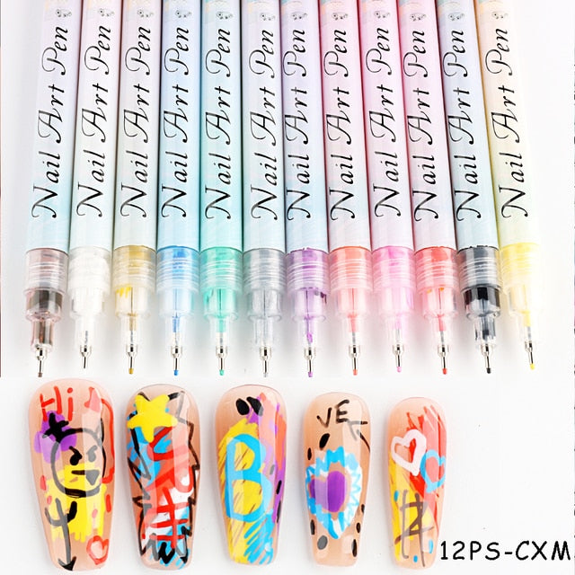 MallNexus™ FineTouch Nail Art Graffiti Pen Set