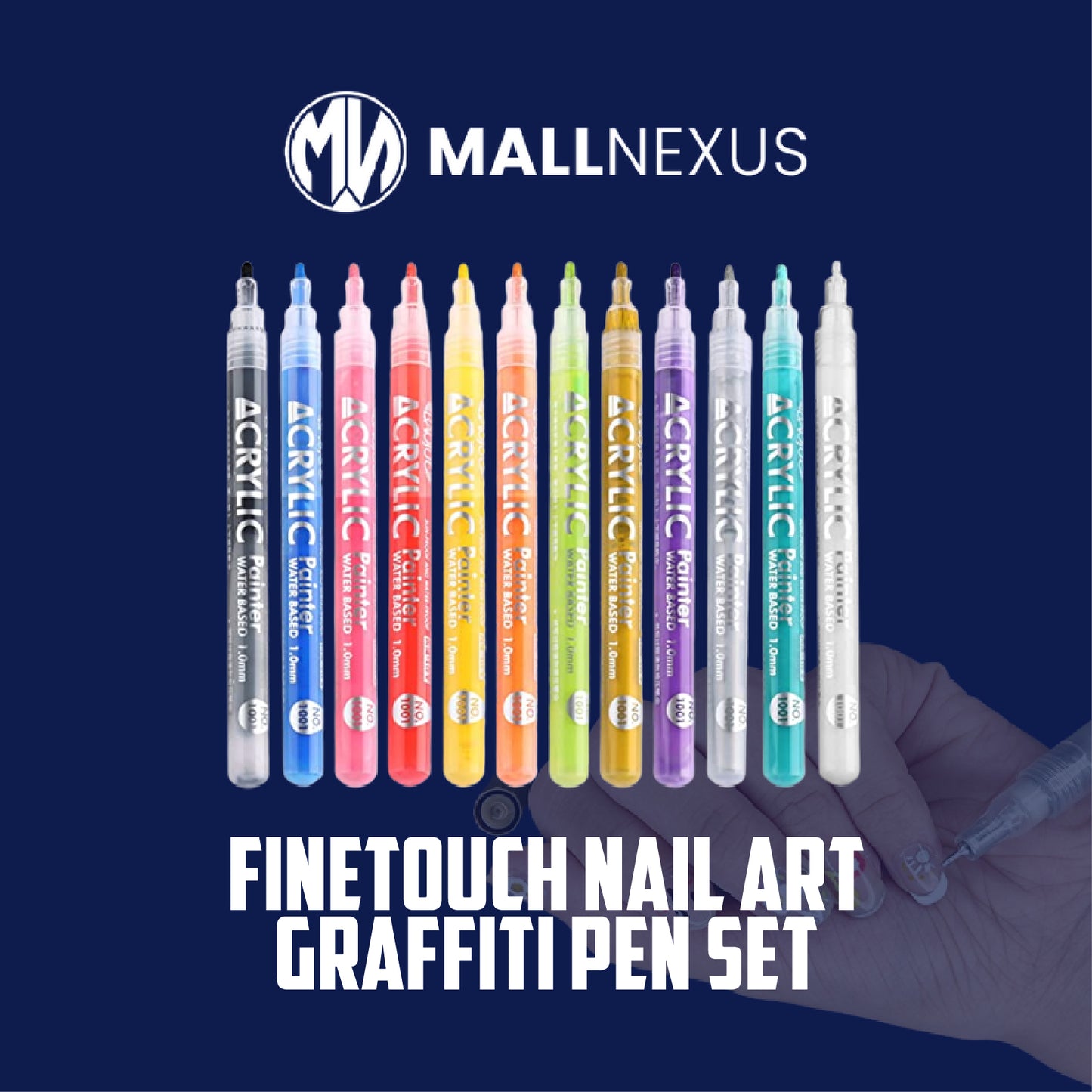 MallNexus™ FineTouch Nail Art Graffiti Pen Set