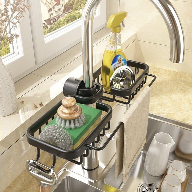 MallNexus™ SinkSaver Aluminum Sponge Rack