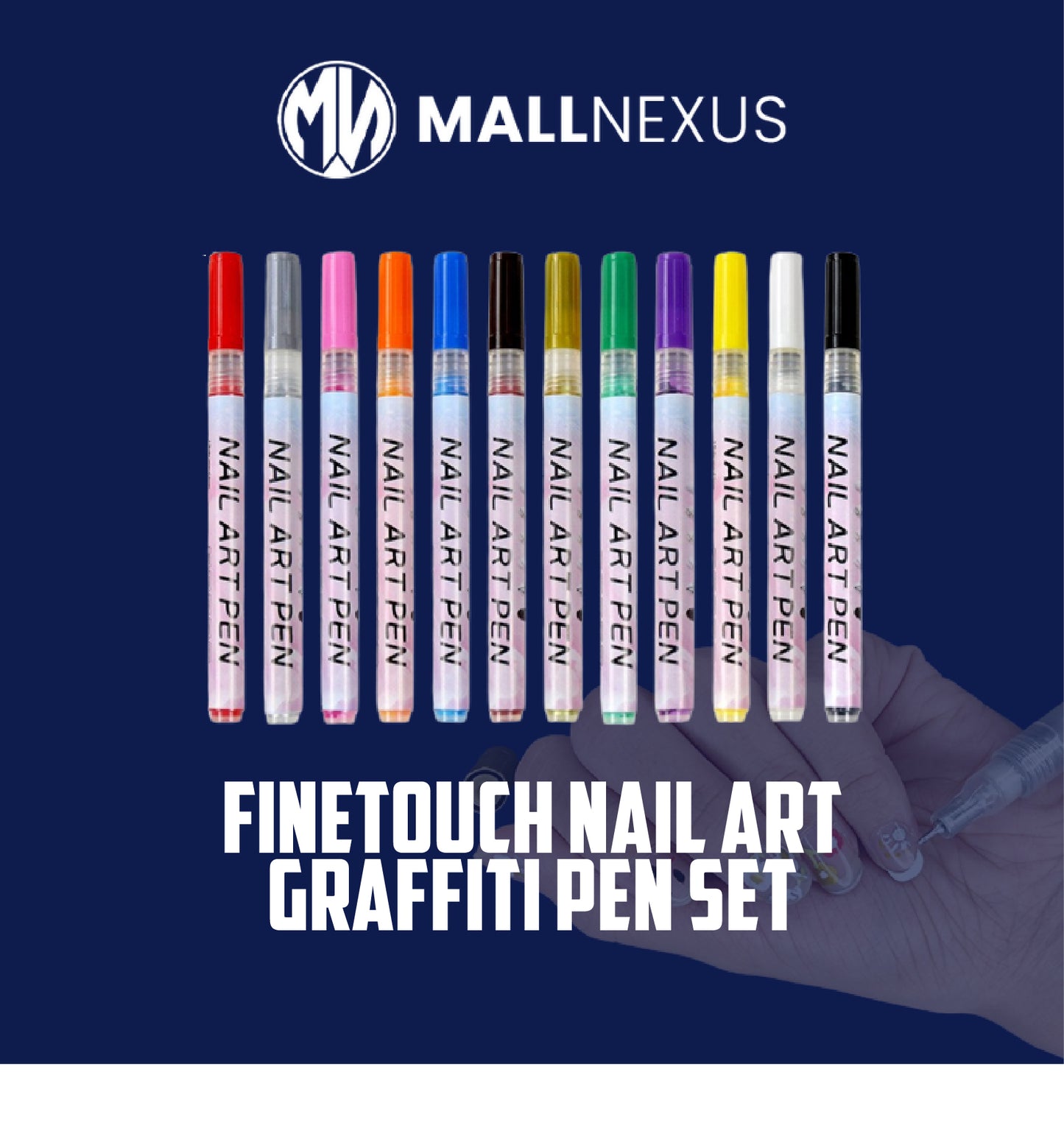 MallNexus™ FineTouch Nail Art Graffiti Pen Set