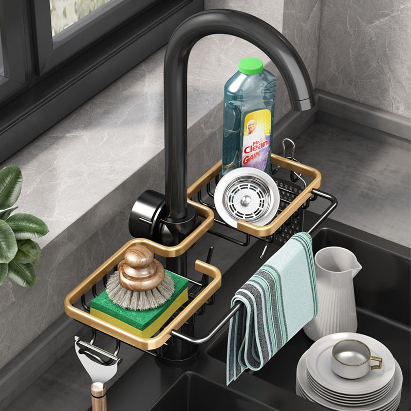 MallNexus™ SinkSaver Aluminum Sponge Rack