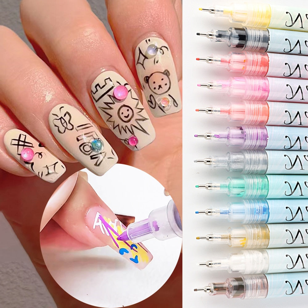 MallNexus™ FineTouch Nail Art Graffiti Pen Set