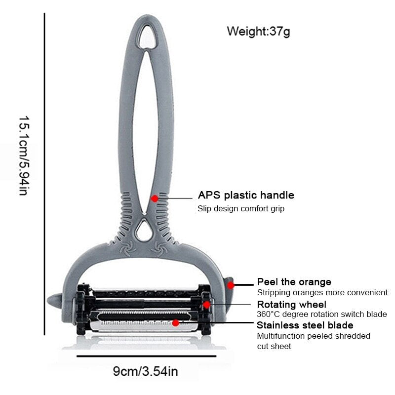 MallNexus™ EasySlice 3 in 1 Peel Grate and Slice
