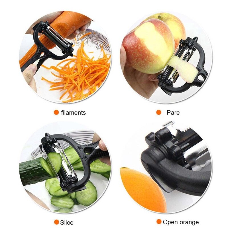 MallNexus™ EasySlice 3 in 1 Peel Grate and Slice