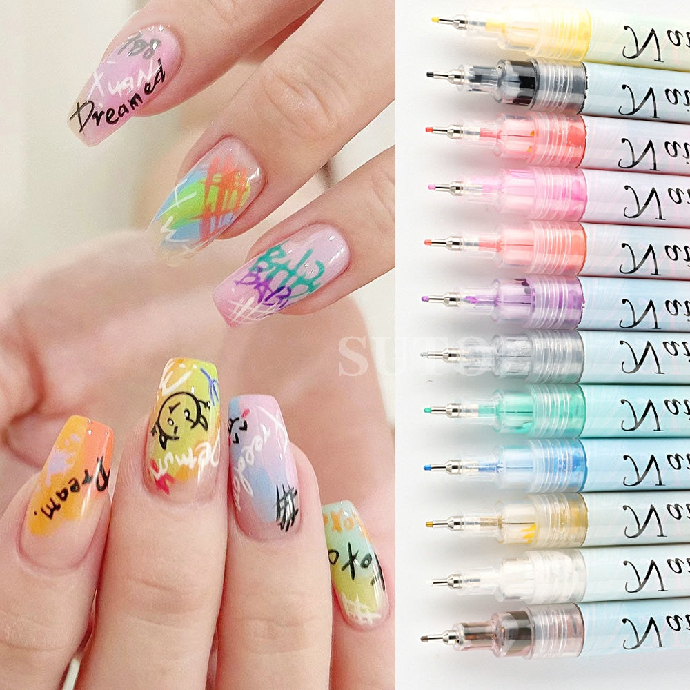 MallNexus™ FineTouch Nail Art Graffiti Pen Set